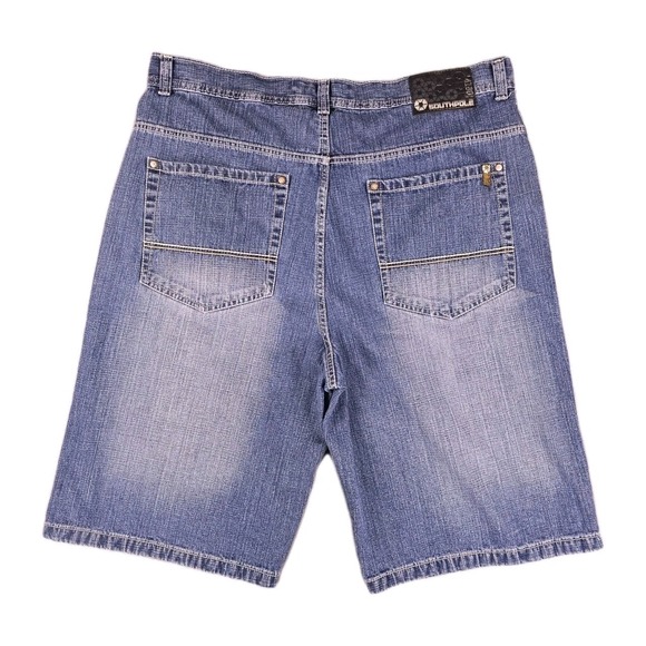 Vintage Southpole Jean Shorts 4180 Mens 42 Denim Hip-Hop Grunge Baggy Skater Y2K - Picture 6 of 13